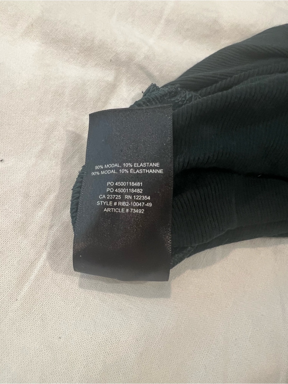Sunday Best Dark Green cropped long sleeve top - size M - Picture 3 of 3